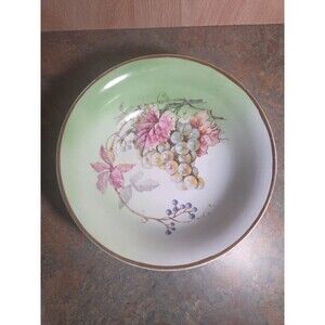 Rare ! Vintage CT Altwasser  Decorative Transfer Print Plate Fruit Gold Trim 8"